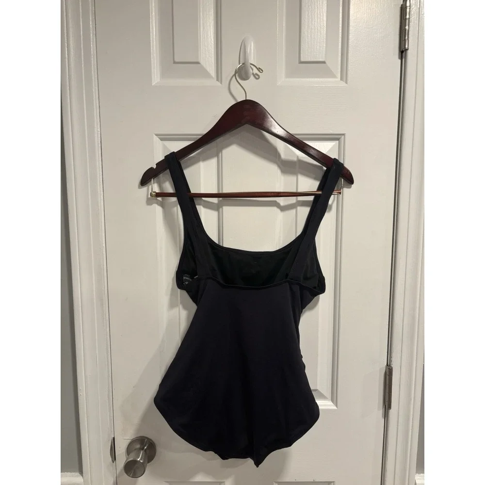 Carmen Marc Valvo Womens One-Piece, Sz 6 Black Swimsuit